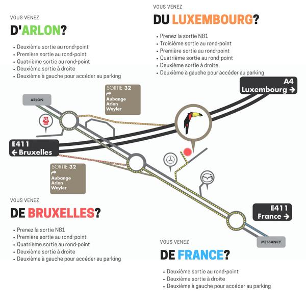 Carte d'accès à l'Hôtel Luxembourg Arlon